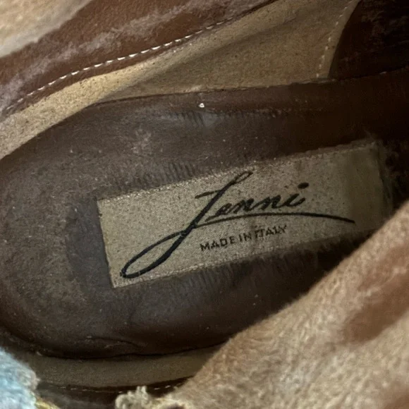 Vintage Lenni Gold and White Metallic Leather boots - Picture 2 of 5